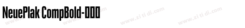 NeuePlak CompBold字体转换